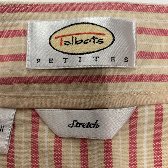 Vintage Talbots Skirt Size 2P Striped Knee Mini Length Stretch Sailor Buttons - Picture 4 of 10